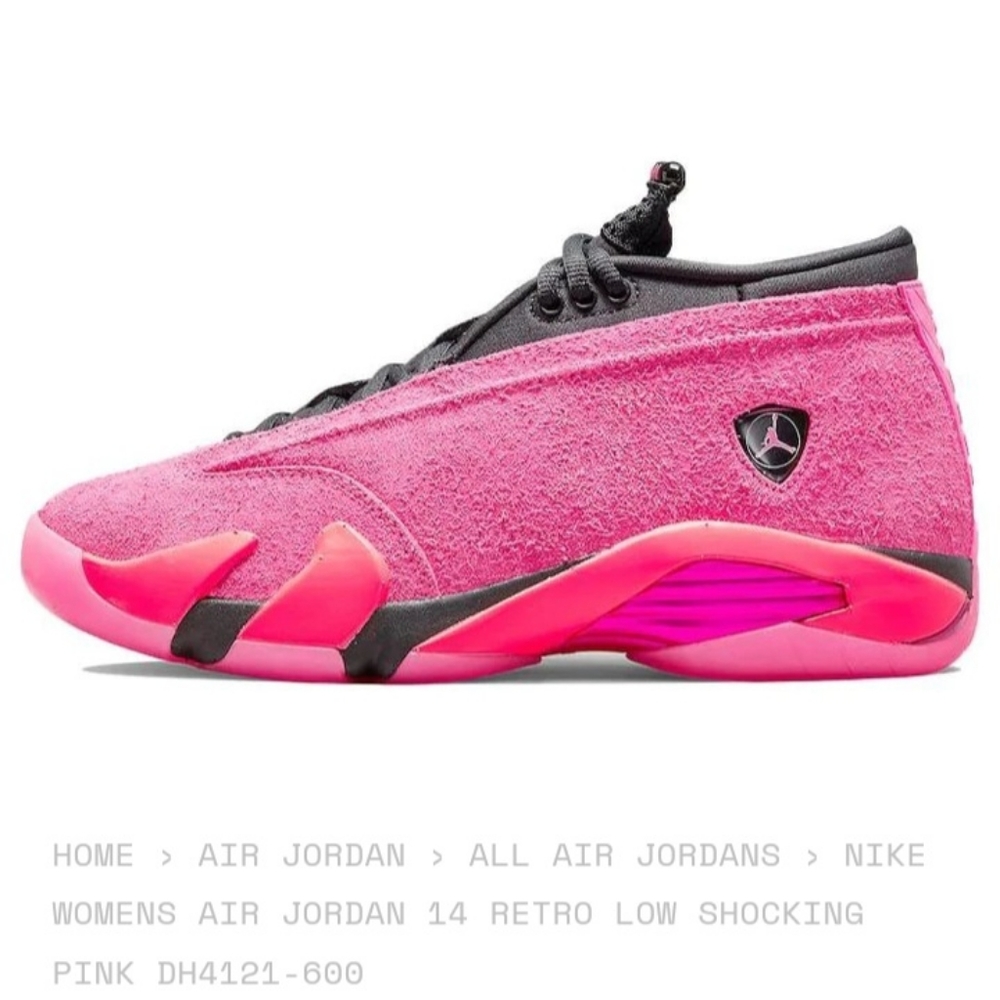 Shocking Pink Retro Jordan 14 Retro Low 8.5